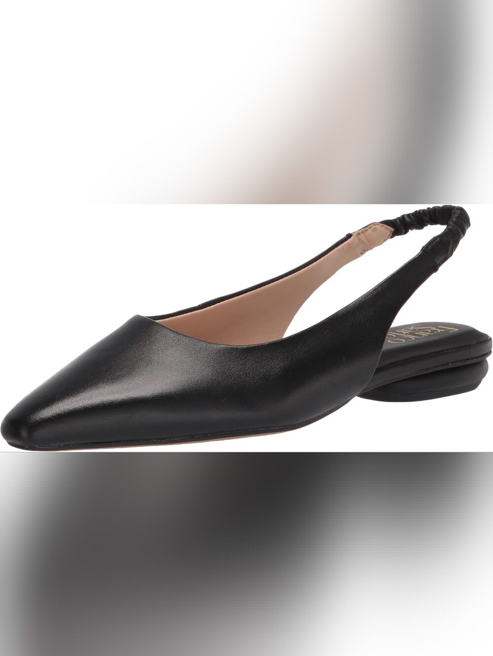 Franco Sarto Black Pointed Slingback Flats